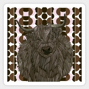 Brown Highland cow Magnet